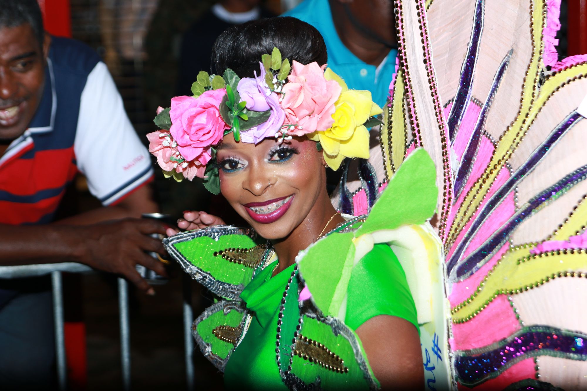 Woman in Junkanoo costume