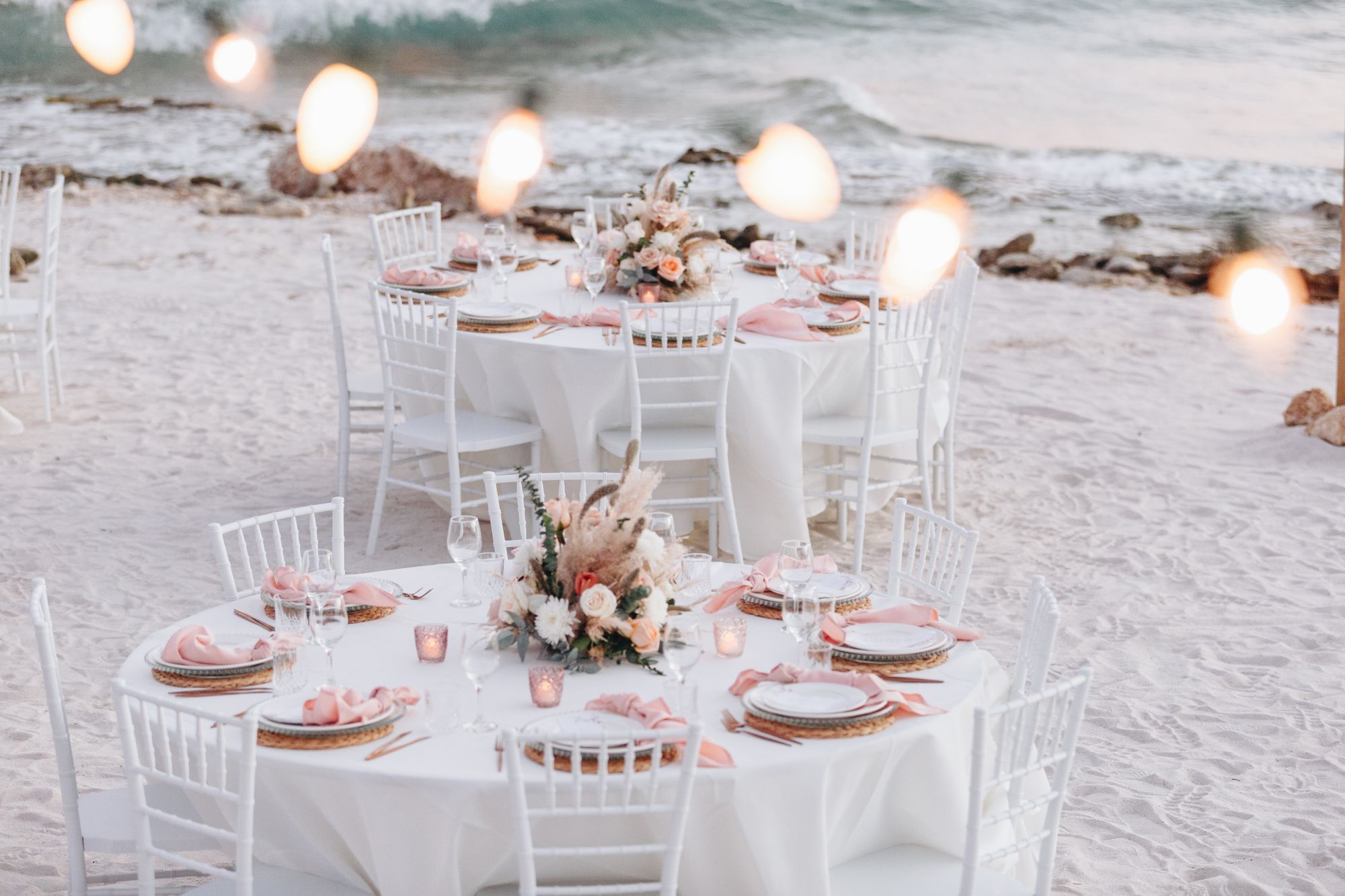 island beach wedding decor