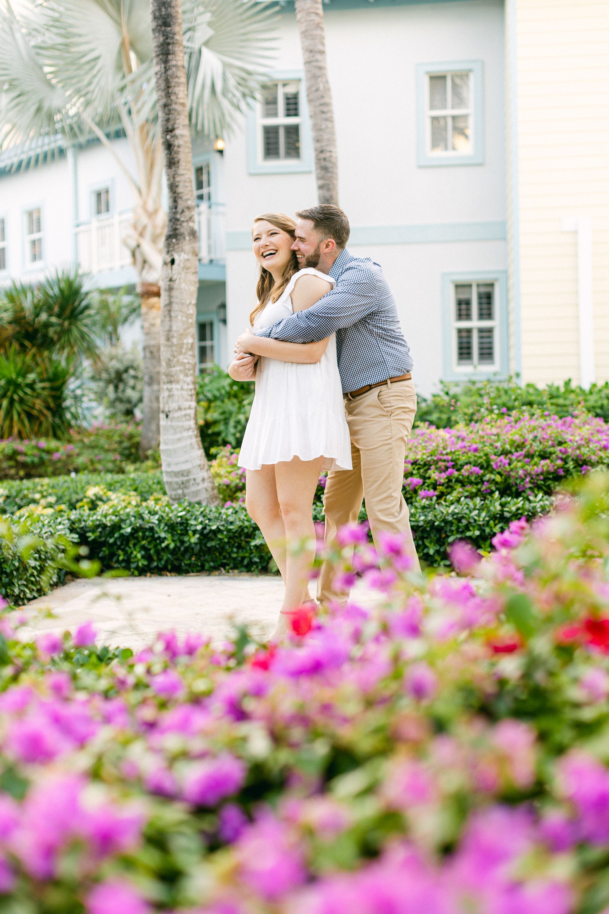 Beach honeymoon couple